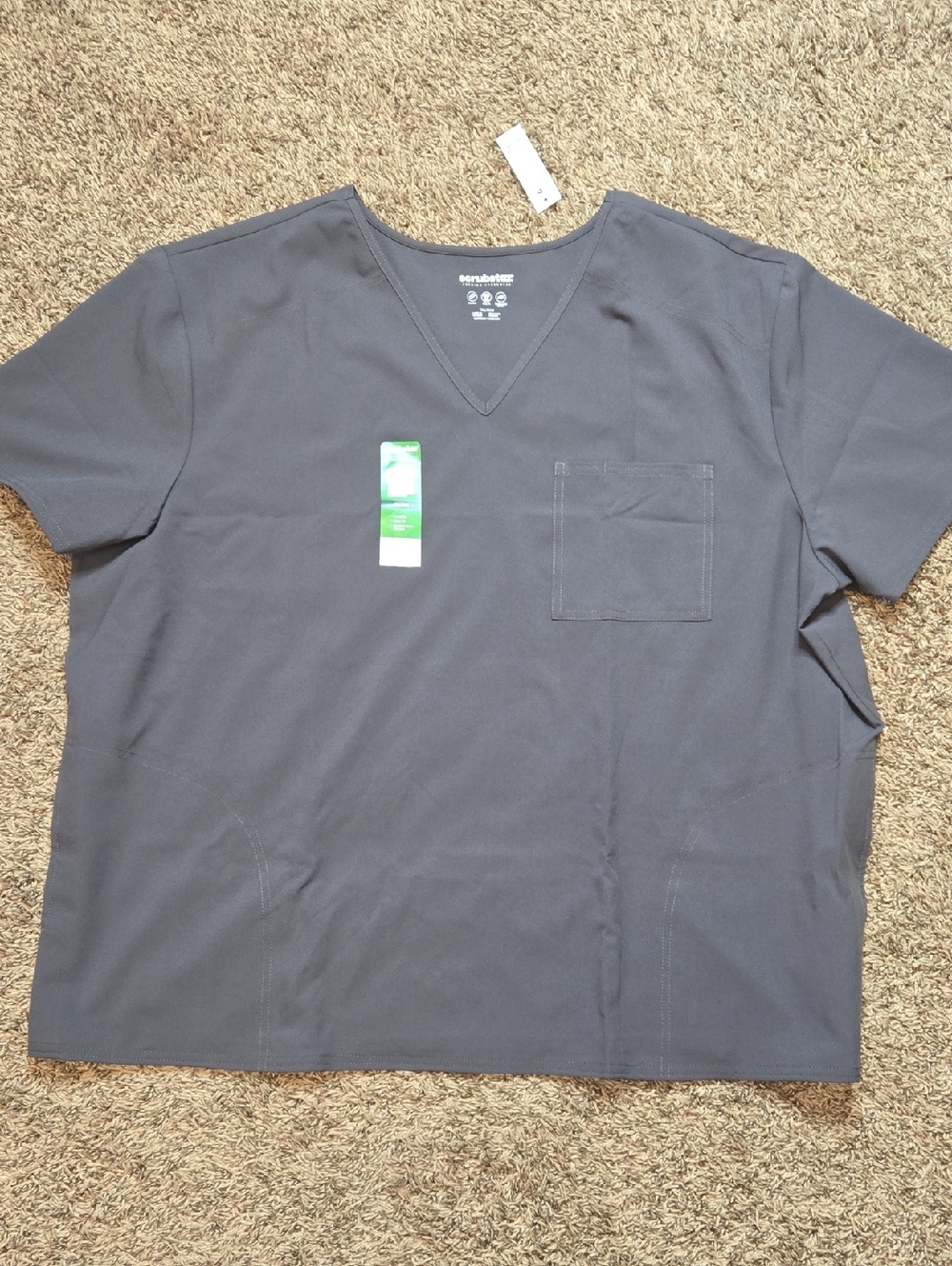 Scrubstar 3XL Plus Size Scrubs Scrub Pewter Gray Grey V Neck Shirt Top